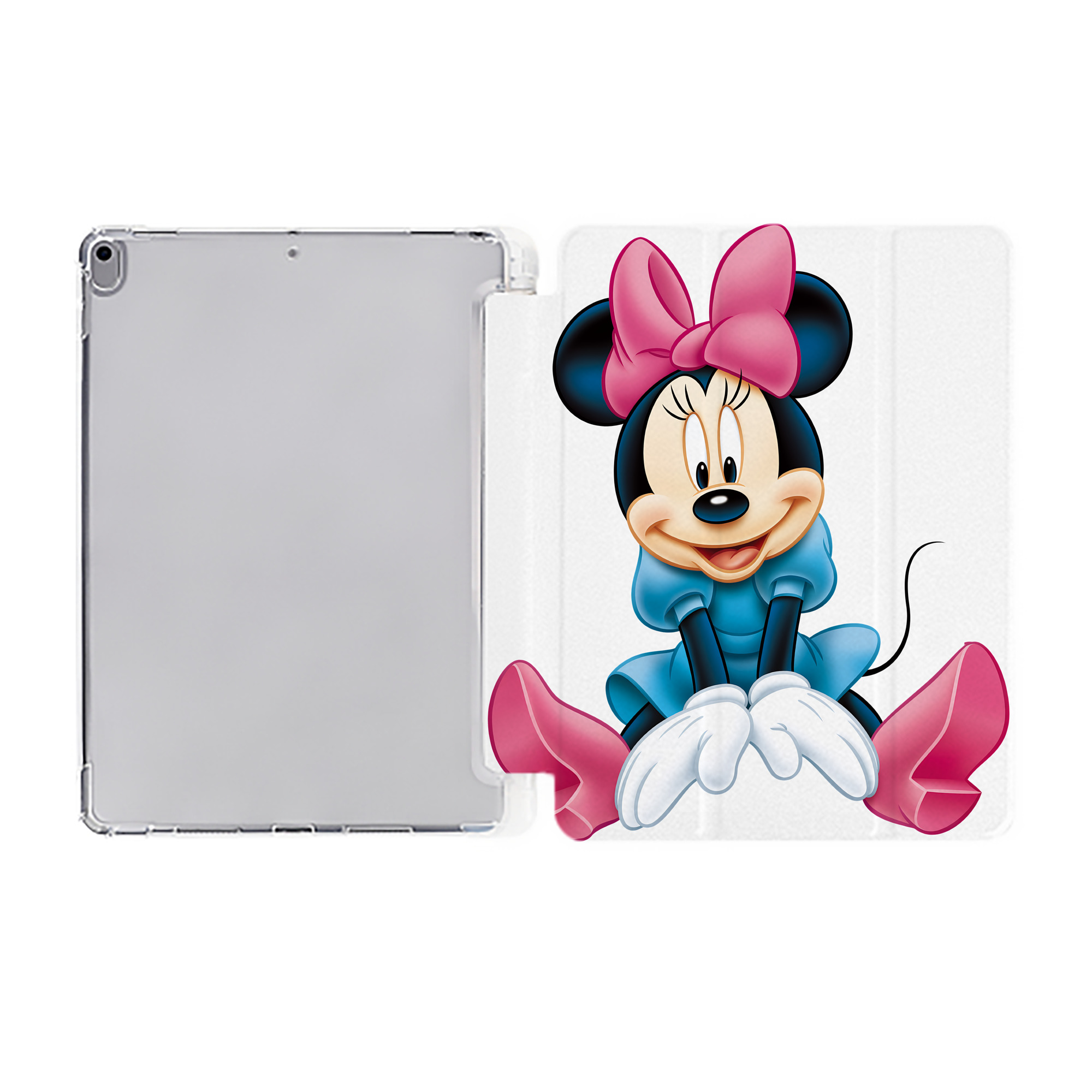 （画像用） ミッキーマウス Mickey Mouse IPad ケース ペン収納付き 三つ折りスタンド PUレザー×シリコン 対応機種9.5/10.5/10.9インチ
